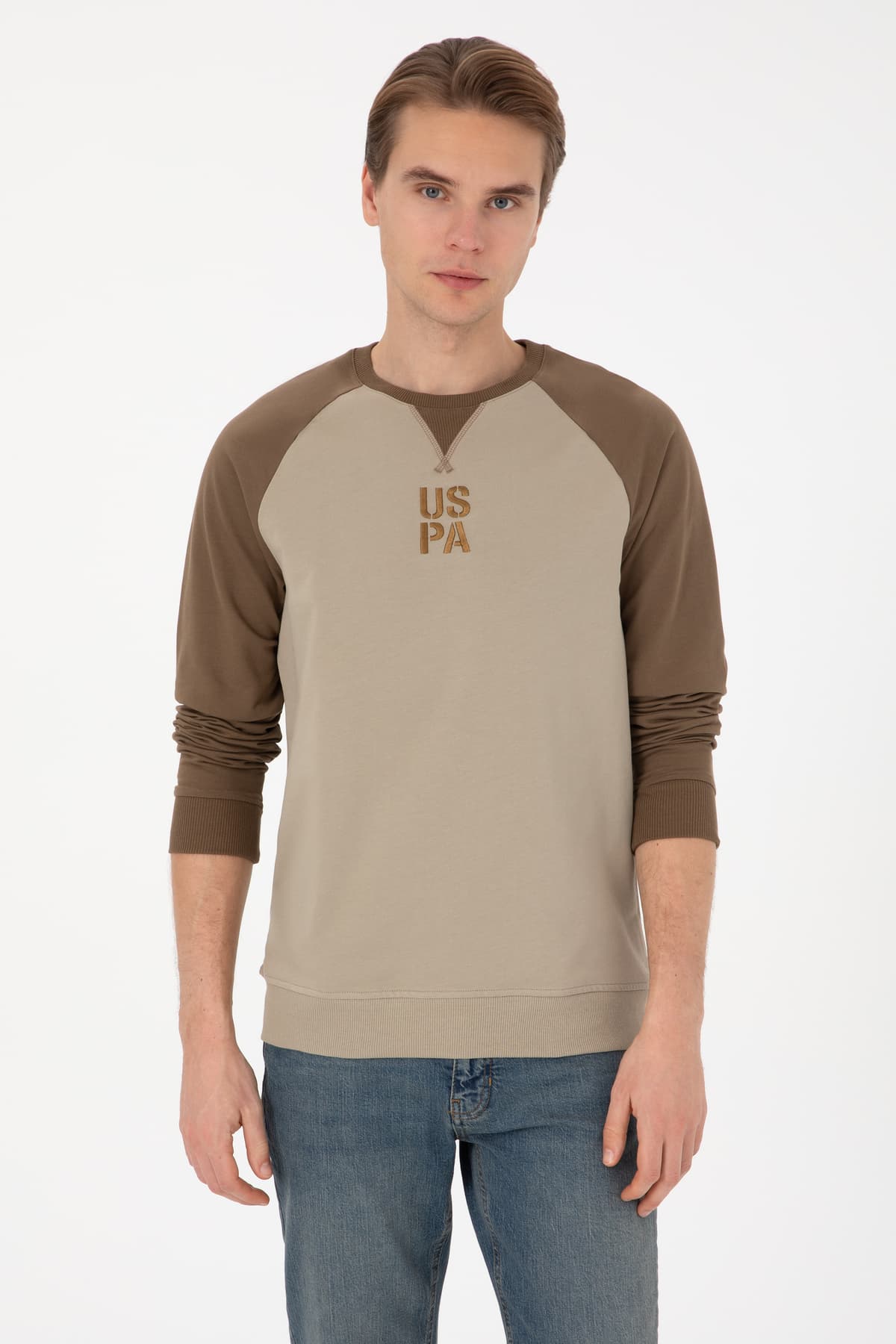 سوئیشرت مردانه U.S. Polo Assn. یقه گرد فیت معمولی خاکی نازک مدل 50315420-VR027 سوئیشرت مردانه U.S. Polo Assn. یقه گرد فیت معمولی خاکی نازک مدل 50315420-VR027
