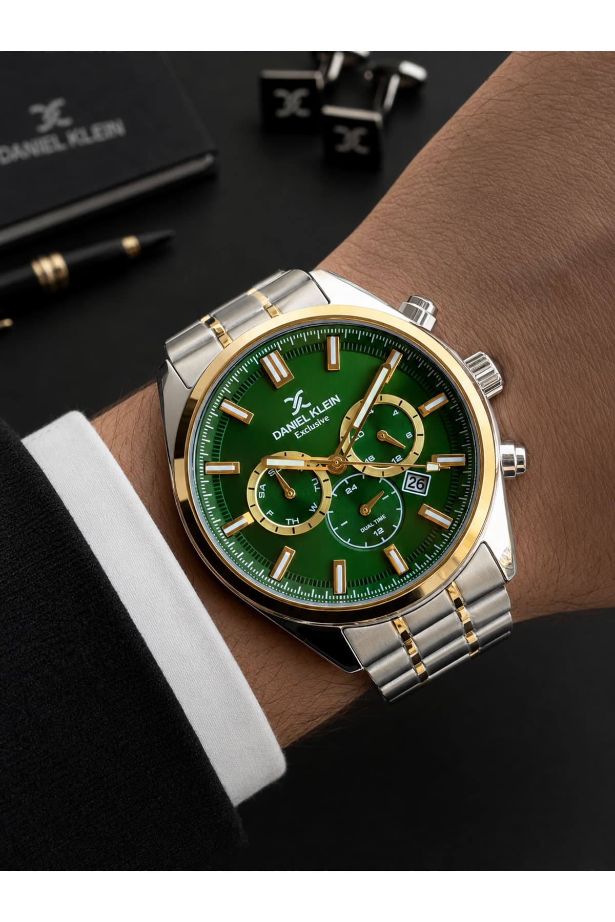 ساعت مچی مردانه Daniel Klein بند فولادی کیس Rolex تقویمدار ضد آب 3 ATM مدل EDK.1.10665-7 ساعت مچی مردانه Daniel Klein بند فولادی کیس Rolex تقویمدار ضد آب 3 ATM مدل EDK.1.10665-7