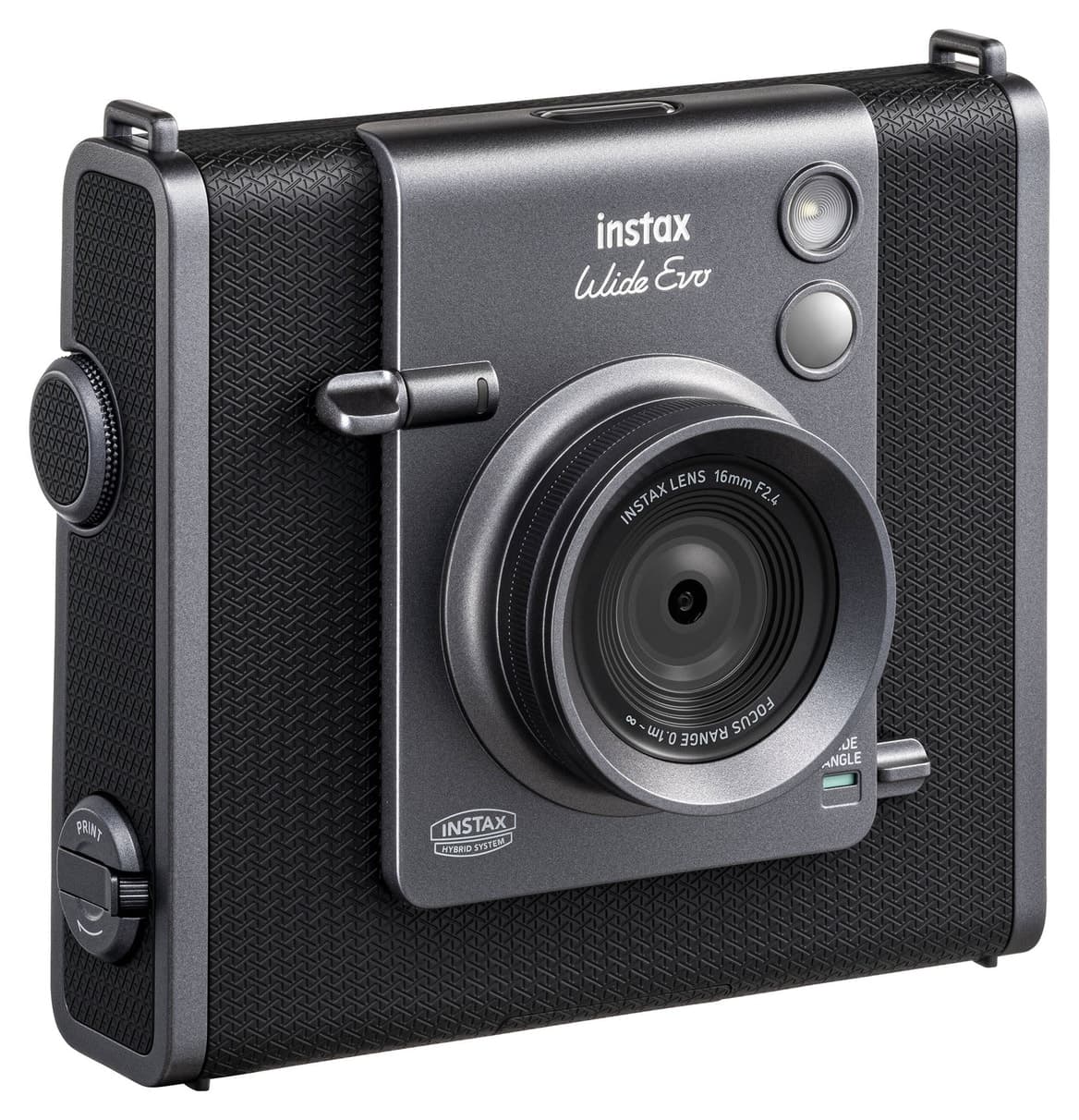 دوربین فوری Fujifilm مشکی با چاپگر هیبرید مدل Instax Wide Evo دوربین فوری Fujifilm مشکی با چاپگر هیبرید مدل Instax Wide Evo