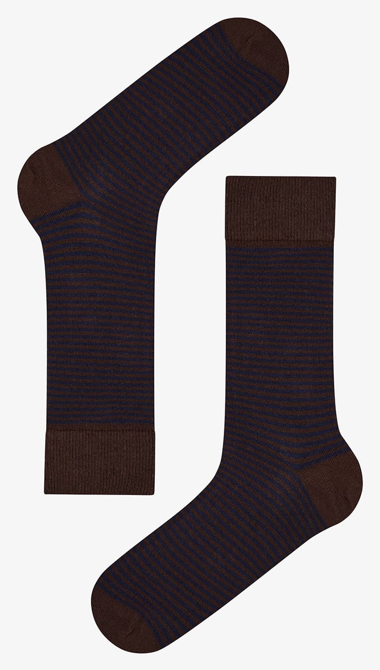 جوراب مردانه Penti سرمهای ملانژ Pinestripe نخی سوکت بسته 5 جفتی جوراب مردانه Penti سرمهای ملانژ Pinestripe نخی سوکت بسته 5 جفتی