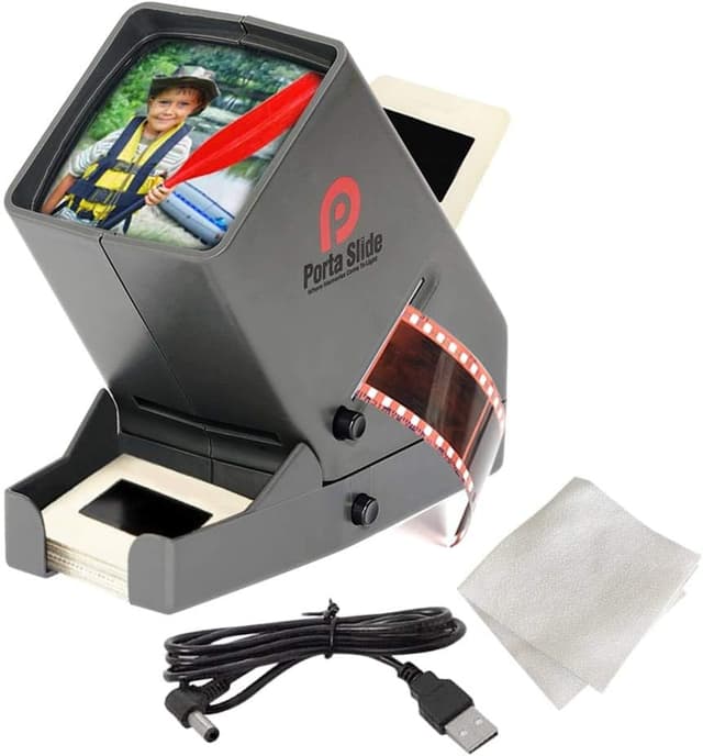 دستگاه نمایش اسلاید PORTA SLIDE مدل PS-3 با نمایشگر 4 اینچی و بزرگنمایی 3X دستگاه نمایش اسلاید PORTA SLIDE مدل PS-3 با نمایشگر 4 اینچی و بزرگنمایی 3X