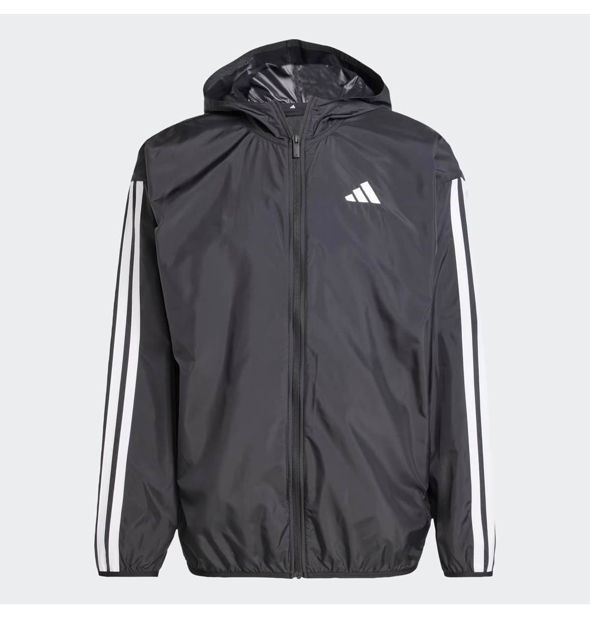 ژاکت مردانه بارانی و بادگیر adidas Essentials 3 مشکی-سفید مدل JE6325 ژاکت مردانه بارانی و بادگیر adidas Essentials 3 مشکی-سفید مدل JE6325