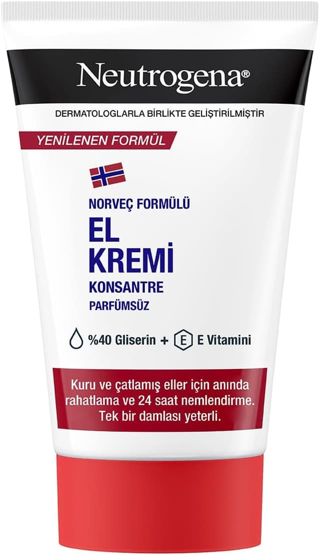 کرم دست بدون عطر Neutrogena فرمول نروژی مدل کانسانتره 50 میلیلیتر مخصوص دستهای خشک و ترکخورده کرم دست بدون عطر Neutrogena فرمول نروژی مدل کانسانتره 50 میلیلیتر مخصوص دستهای خشک و ترکخورده