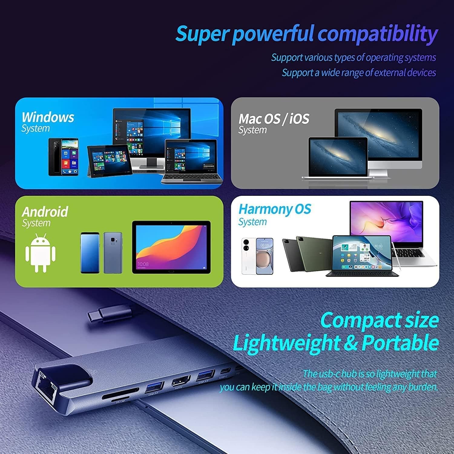 هاب USB C OTCPP 8 در 1 HDMI 4K 60Hz PD 100W هاب USB C OTCPP 8 در 1 HDMI 4K 60Hz PD 100W