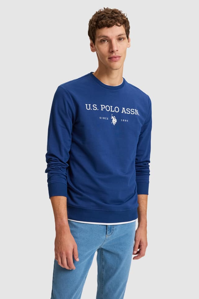 سویشرت مردانه U.S. Polo Assn. نیلی ساده مدل 50333273-VR028 سویشرت مردانه U.S. Polo Assn. نیلی ساده مدل 50333273-VR028