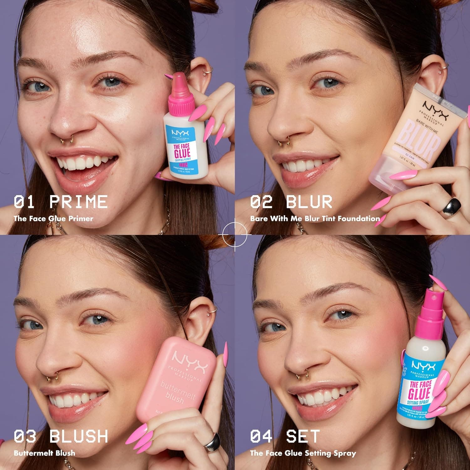 اسپری تثبیت آرایش NYX Professional Makeup ضدانتقال ۲۴ساعته ضدآب The Face Glue 60ml اسپری تثبیت آرایش NYX Professional Makeup ضدانتقال ۲۴ساعته ضدآب The Face Glue 60ml