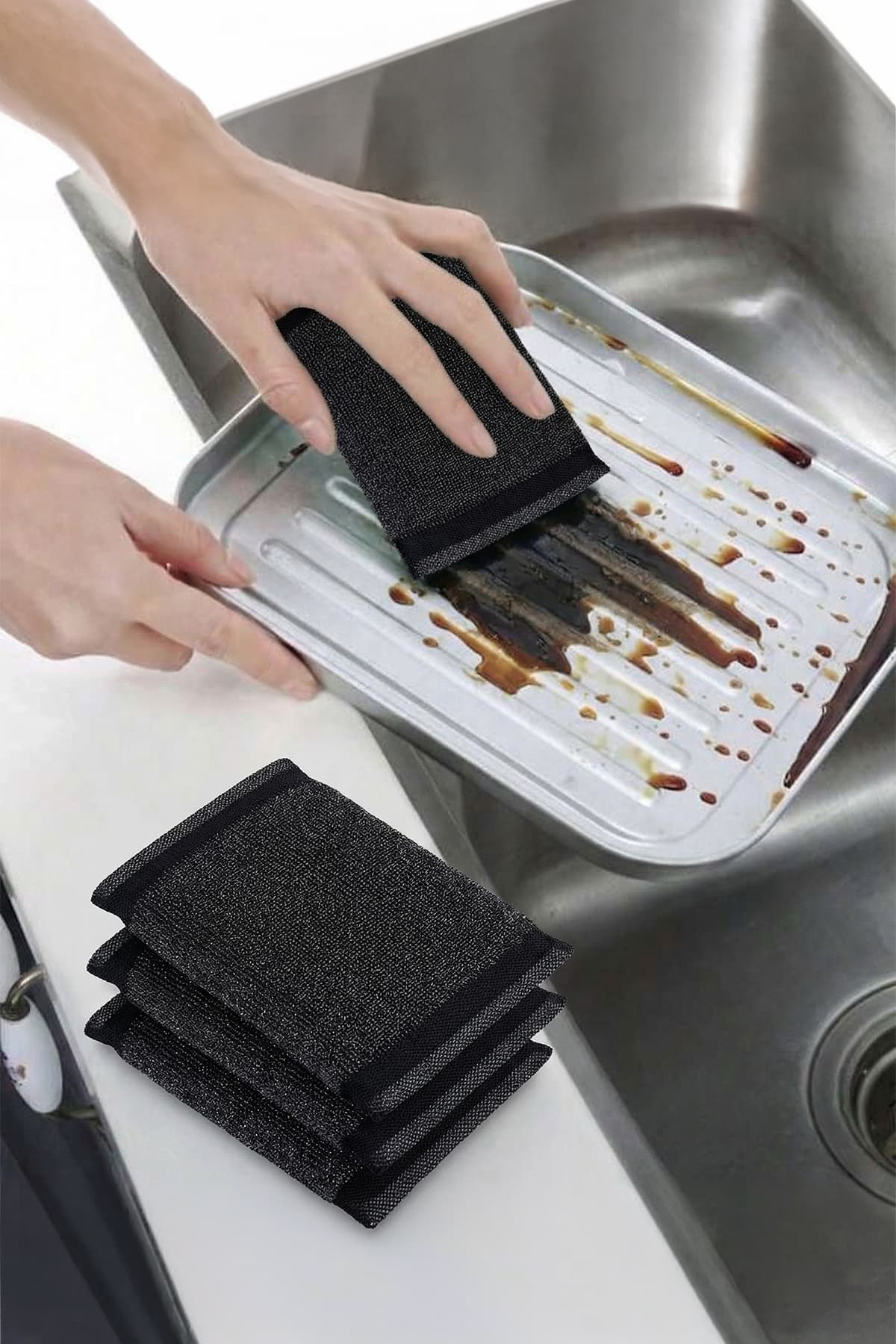اسفنج ظرفشویی MissClean سیمی استیل ضدزنگ جادویی 2 عدد اسفنج ظرفشویی MissClean سیمی استیل ضدزنگ جادویی 2 عدد
