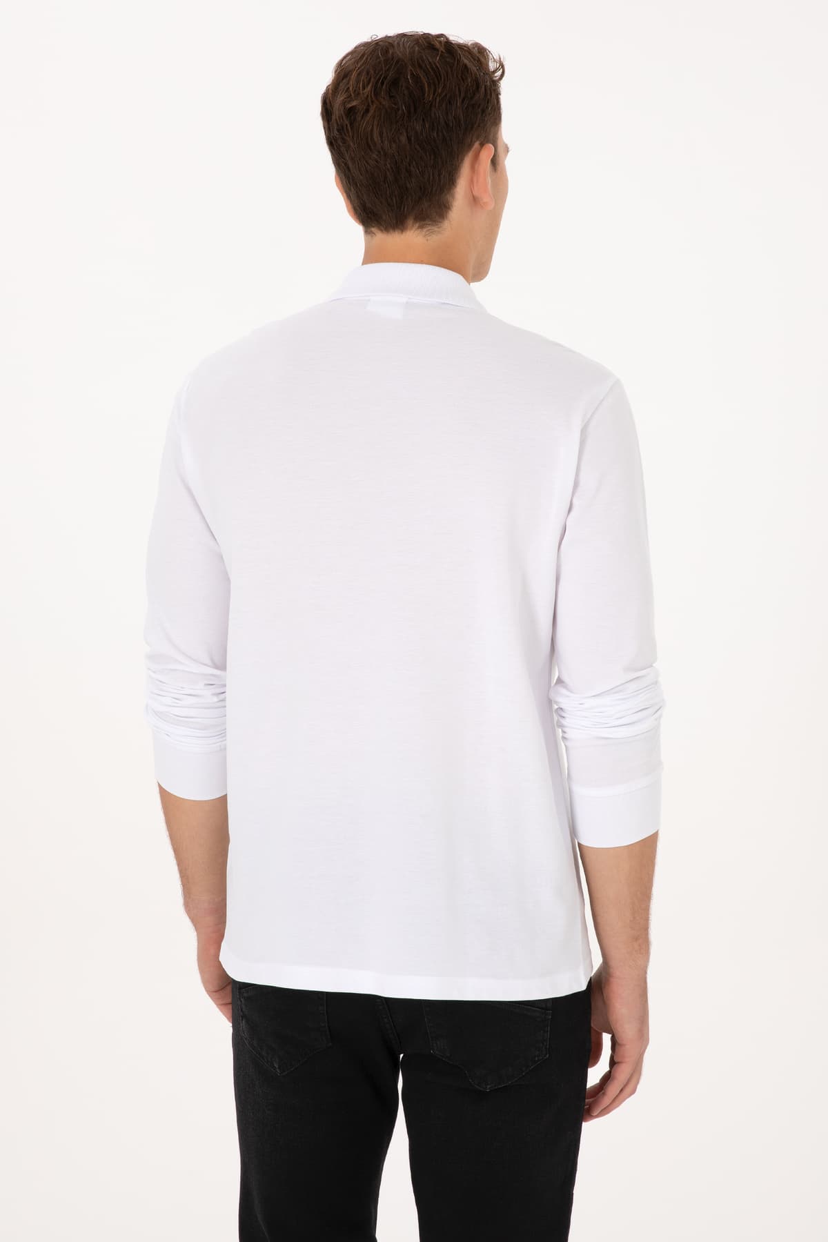 اسوئیت شرت مردانه U.S. Polo Assn. فیت معمولی یقه پولو سفید ساده مدل 50313772-VR013 اسوئیت شرت مردانه U.S. Polo Assn. فیت معمولی یقه پولو سفید ساده مدل 50313772-VR013