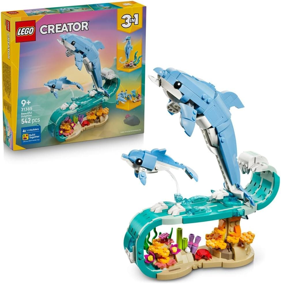 لگو Creator 3in1 دلفینهای زیبای حیوانات دریایی مدل 31385 لگو Creator 3in1 دلفینهای زیبای حیوانات دریایی مدل 31385
