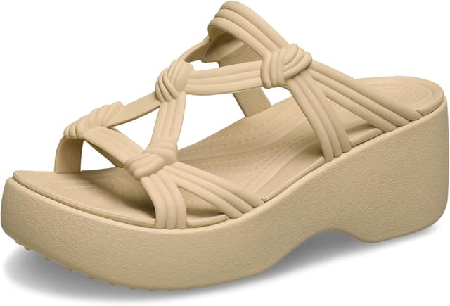 صندل زنانه Crocs پاشنه گوهای مدل Brooklyn Knot Sky صندل زنانه Crocs پاشنه گوهای مدل Brooklyn Knot Sky