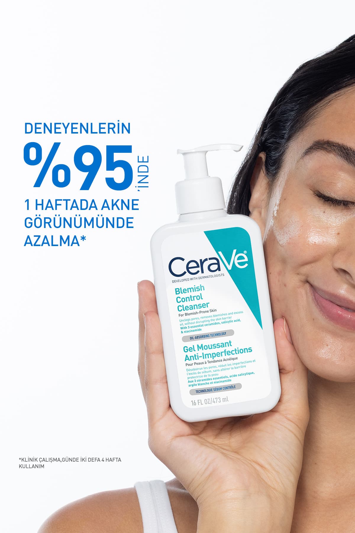 ژل شوینده صورت مناسب پوستهای چرب و مستعد آکنه CeraVe حاوی سالیسیلیک اسید 236 ml ژل شوینده صورت مناسب پوستهای چرب و مستعد آکنه CeraVe حاوی سالیسیلیک اسید 236 ml