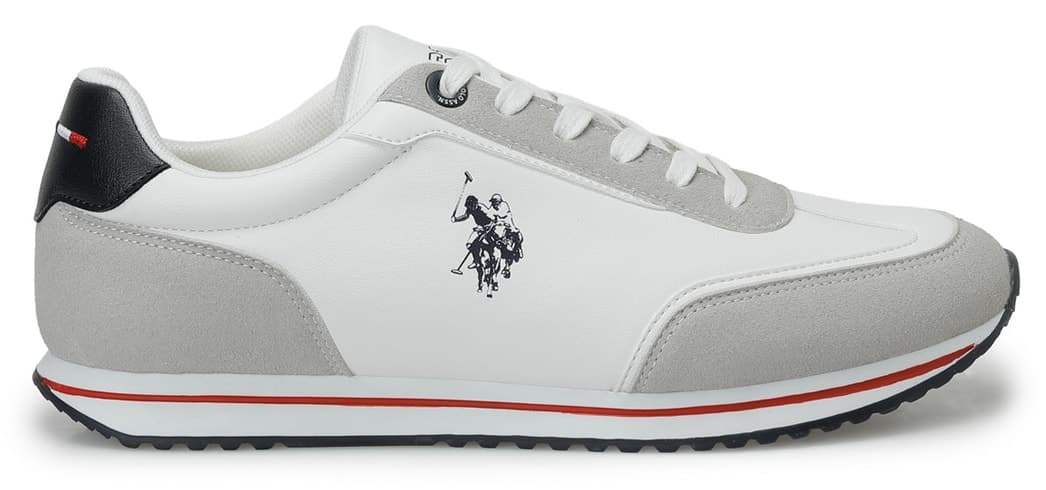 کفش اسنیکر مردانه U.S. Polo Assn. سفید مدل BASMAT کفش اسنیکر مردانه U.S. Polo Assn. سفید مدل BASMAT