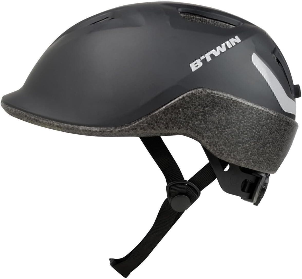 کلاه دوچرخه شهری یونیسکس Decathlon Btwin مشکی سایز L کلاه دوچرخه شهری یونیسکس Decathlon Btwin مشکی سایز L