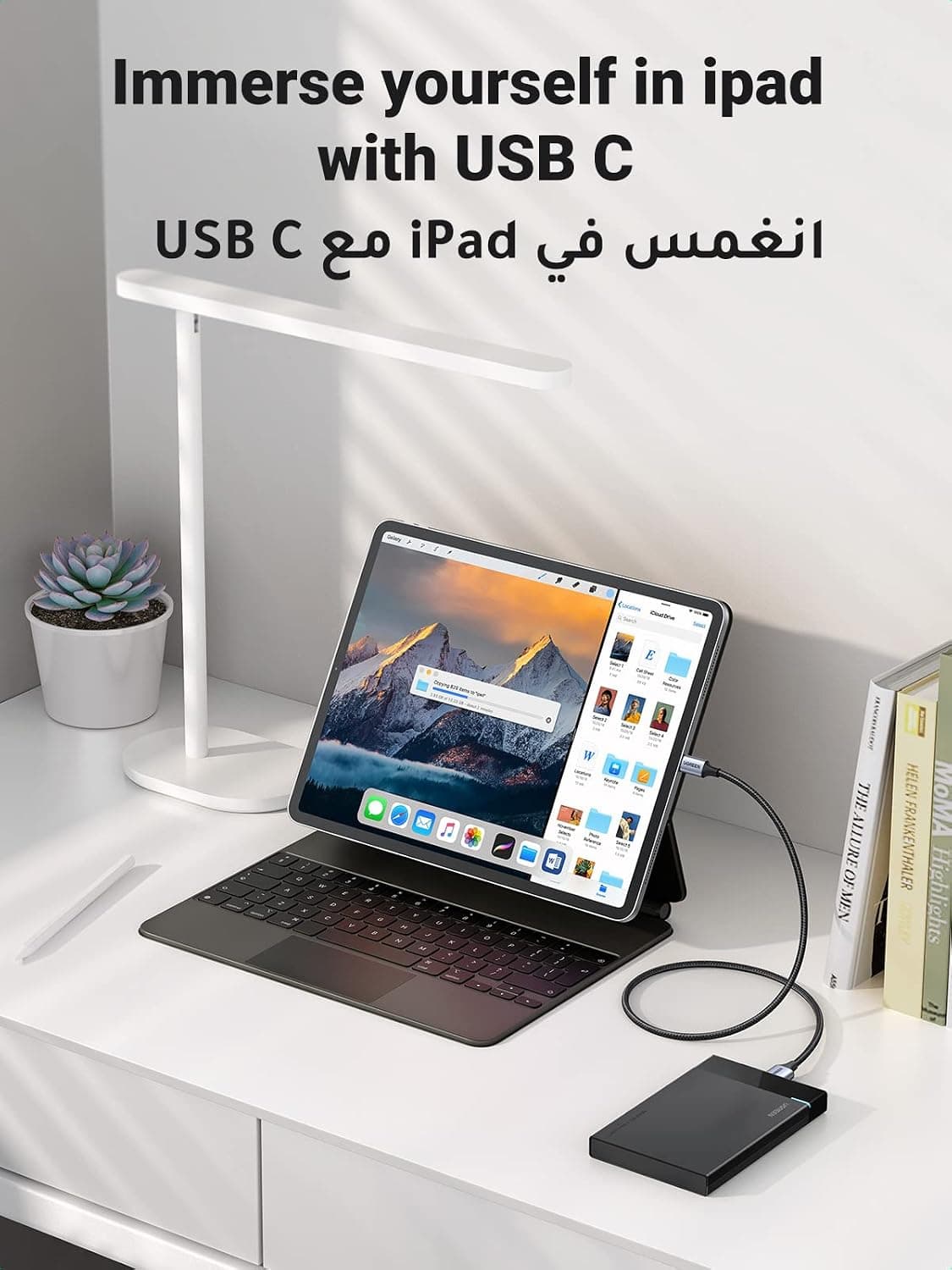کابل مردانه UGREEN به Micro USB B به Type C برای HDD و SSD 0.25M کابل مردانه UGREEN به Micro USB B به Type C برای HDD و SSD 0.25M