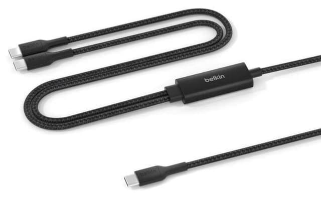 کابل Belkin Boostcharge Pro 140W USB-C به دو USB-C بافته 1.5M مشکی مدل CAC004HQ1.5MBK کابل Belkin Boostcharge Pro 140W USB-C به دو USB-C بافته 1.5M مشکی مدل CAC004HQ1.5MBK