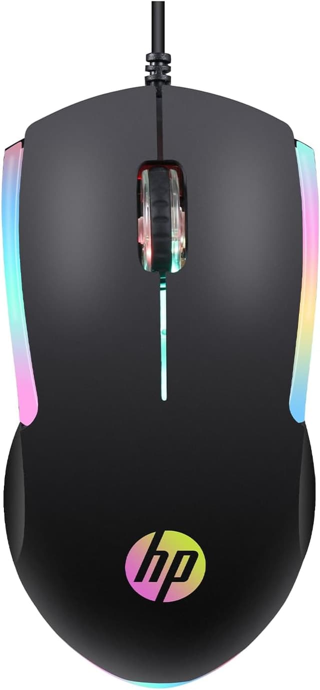 ماوس گیمینگ اپتیکال سیمی USB HP با سطح لاستیکی ضدلغزش، نور RGB و 1000 DPI مشکی مدل M160 7ZZ79AA ماوس گیمینگ اپتیکال سیمی USB HP با سطح لاستیکی ضدلغزش، نور RGB و 1000 DPI مشکی مدل M160 7ZZ79AA