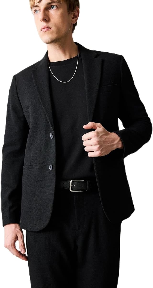 بلیزر مردانه DeFacto جرسی با جیب Modern Fit بلیزر مردانه DeFacto جرسی با جیب Modern Fit