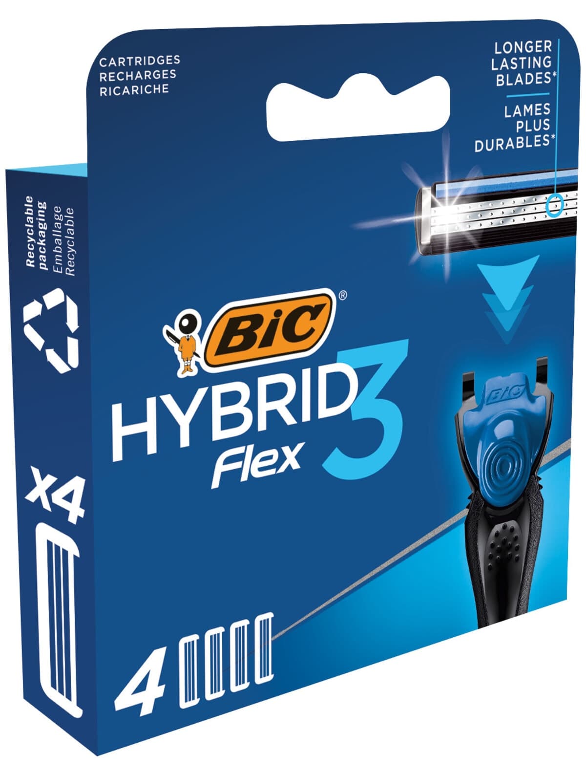 کارتریج یدک تیغ اصلاح مردانه Bic Flex 3 بسته 4 عددی کارتریج یدک تیغ اصلاح مردانه Bic Flex 3 بسته 4 عددی