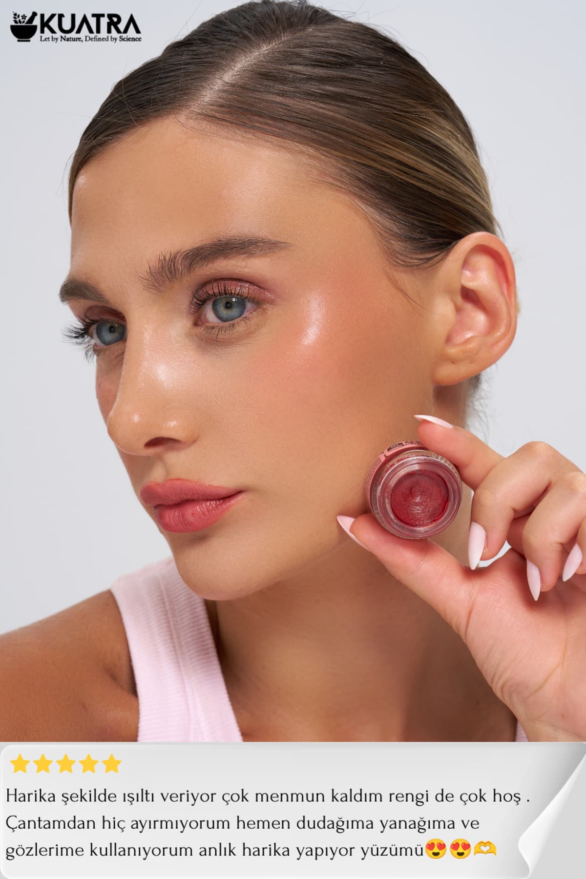 هایلایتر، رژگونه و رژلب Kuatra Calendula Glow هلویی هایلایتر، رژگونه و رژلب Kuatra Calendula Glow هلویی
