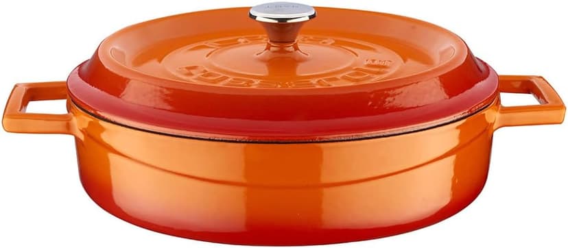 قابلمه LAVA چدنی چندمنظوره کمعمق 24 cm نارنجی مدل Lv Y St 24 K2 قابلمه LAVA چدنی چندمنظوره کمعمق 24 cm نارنجی مدل Lv Y St 24 K2