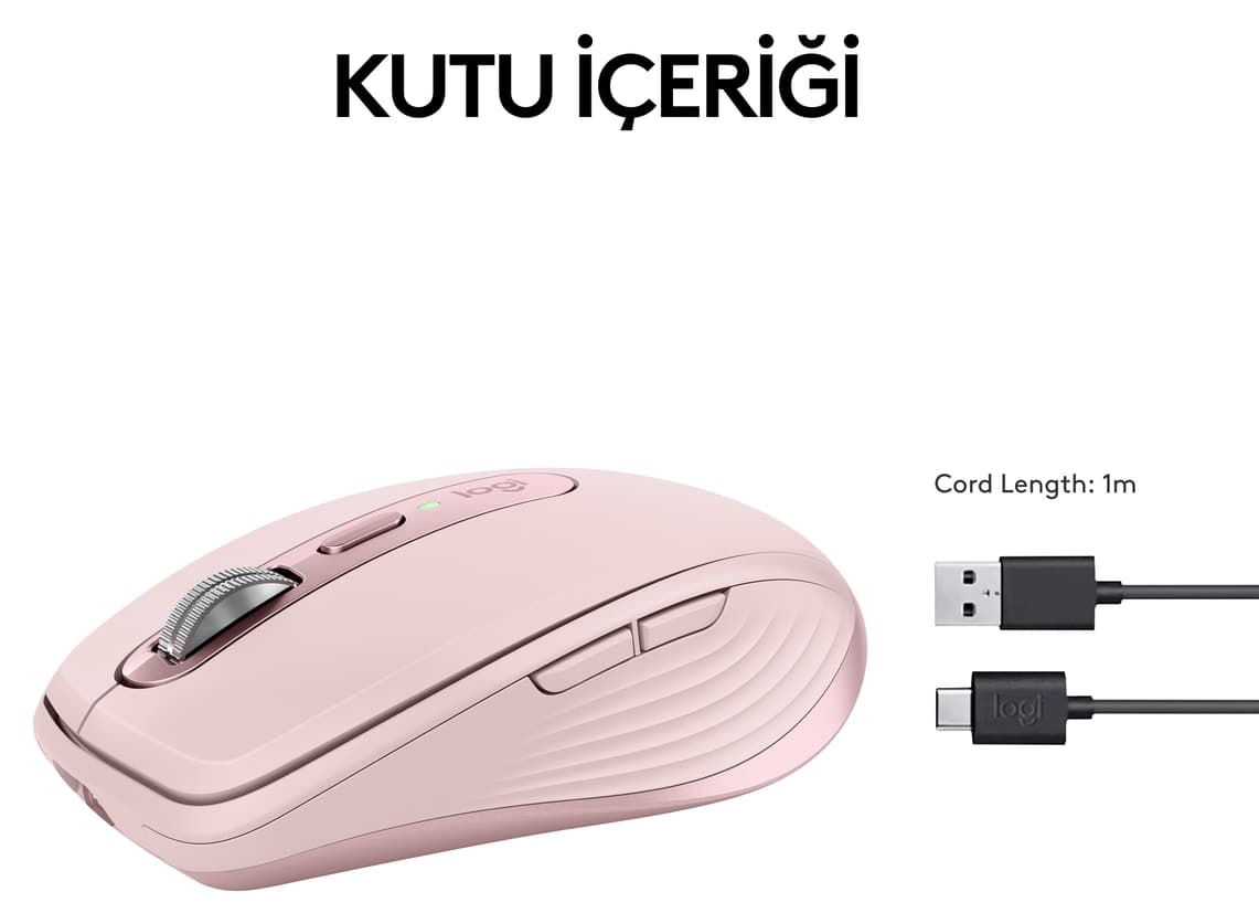ماوس Logitech MX Anywhere 3S بیسیم 8000 DPI بیصدا صورتی مدل 910-006931 ماوس Logitech MX Anywhere 3S بیسیم 8000 DPI بیصدا صورتی مدل 910-006931