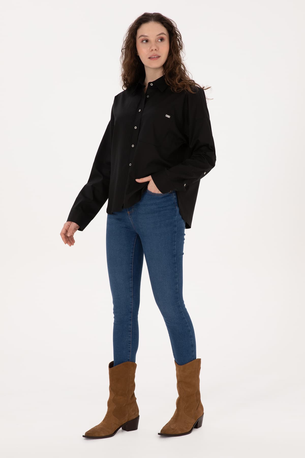 پیراهن زنانه U.S. Polo Assn. مشکی آستین بلند مدل 50316377-VR046 پیراهن زنانه U.S. Polo Assn. مشکی آستین بلند مدل 50316377-VR046