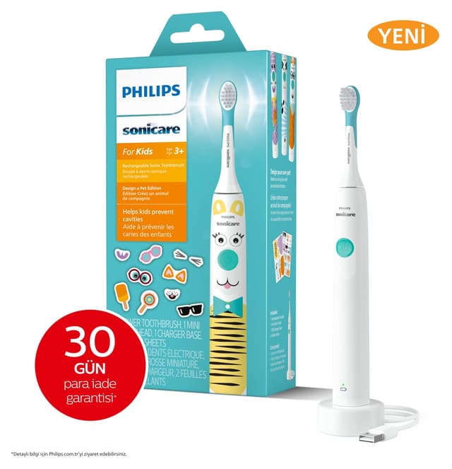 مسواک برقی شارژی کودک Philips با پاککنندگی ملایم و برچسب مدل HX3601/01 مسواک برقی شارژی کودک Philips با پاککنندگی ملایم و برچسب مدل HX3601/01