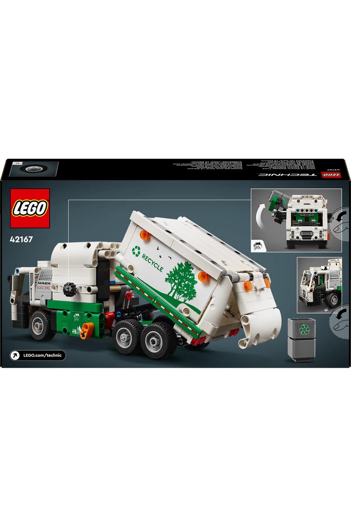 مجموعه ساخت کامیون حمل زباله لگو Technic Mack LR Electric مدل 42167 مناسب 8+ (503 قطعه) مجموعه ساخت کامیون حمل زباله لگو Technic Mack LR Electric مدل 42167 مناسب 8+ (503 قطعه)
