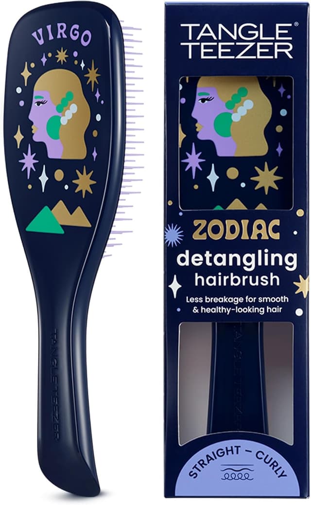 شانه باز کننده مو Tangle Teezer Zodiac Virgo برای موهای صاف و فر شانه باز کننده مو Tangle Teezer Zodiac Virgo برای موهای صاف و فر