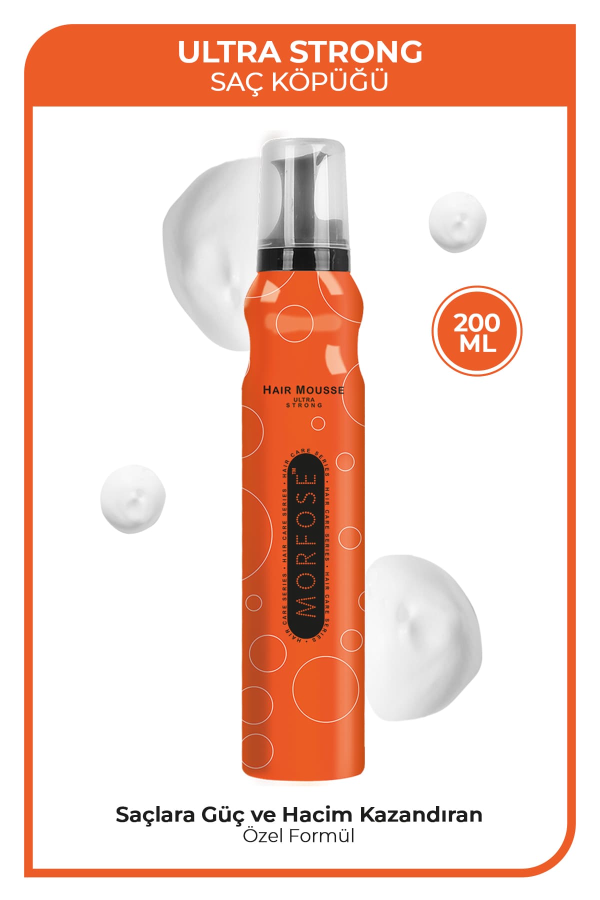 فوم مو Morfose مدل Ultra Strong حجم 200 ml فوم مو Morfose مدل Ultra Strong حجم 200 ml