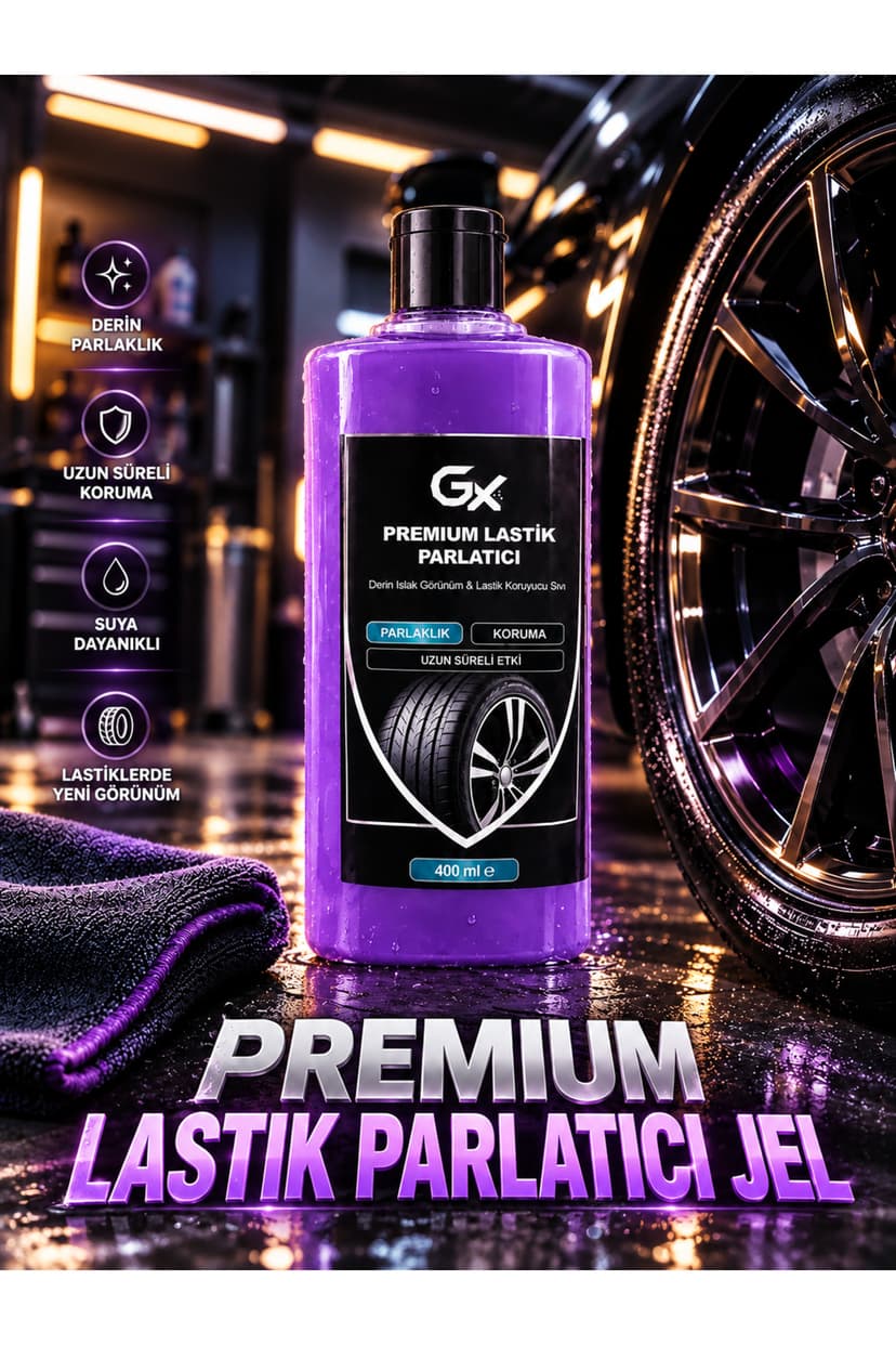 ژل براقکننده لاستیک GxGlossix kimya Gx ژل براقکننده لاستیک GxGlossix kimya Gx