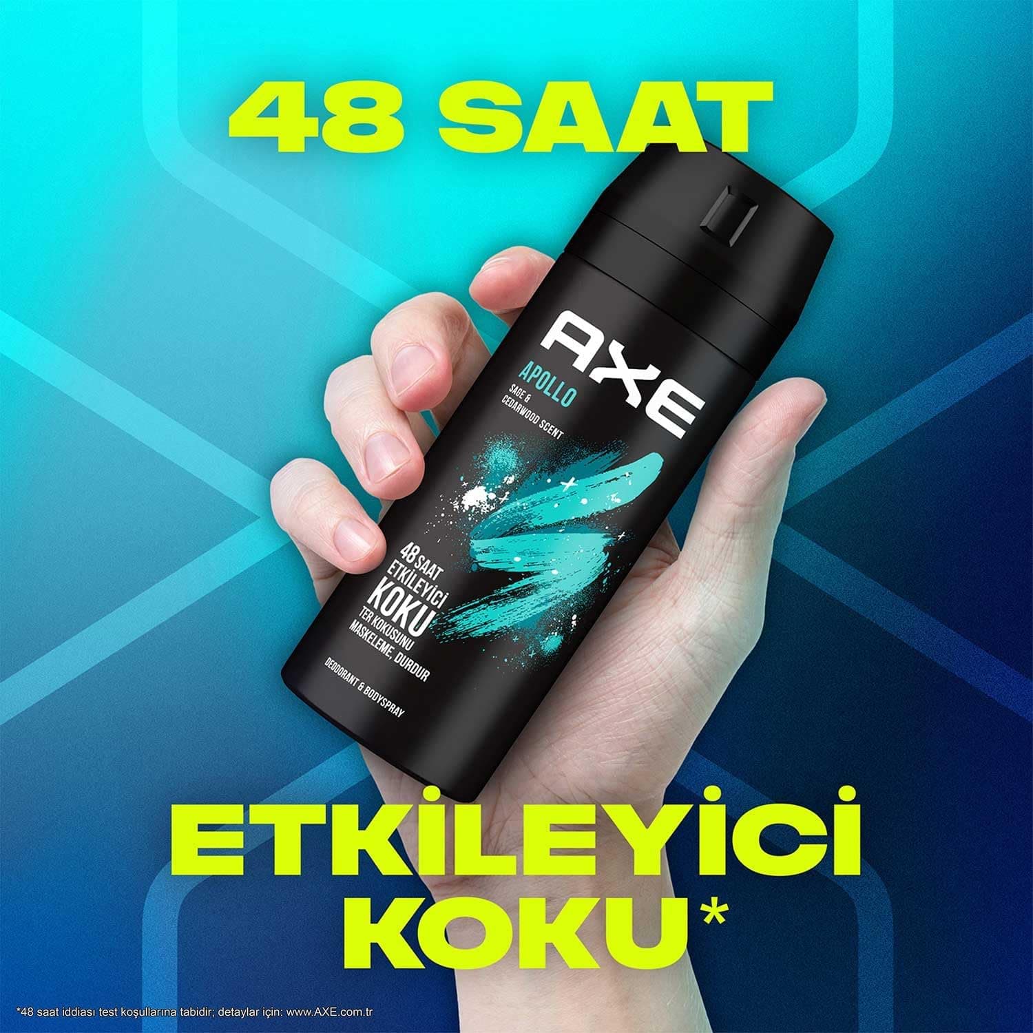 اسپری دئودورانت بدن مردانه AXE با ماندگاری 48 ساعته مدل Apollo 150 ml اسپری دئودورانت بدن مردانه AXE با ماندگاری 48 ساعته مدل Apollo 150 ml