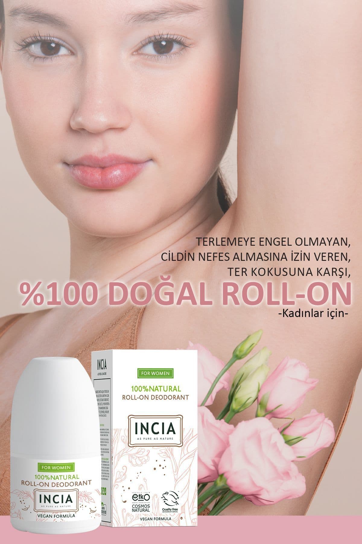 رولآن دئودورانت زنانه INCIA ضد بوی تعریق بدون ایجاد لک 50 ml رولآن دئودورانت زنانه INCIA ضد بوی تعریق بدون ایجاد لک 50 ml
