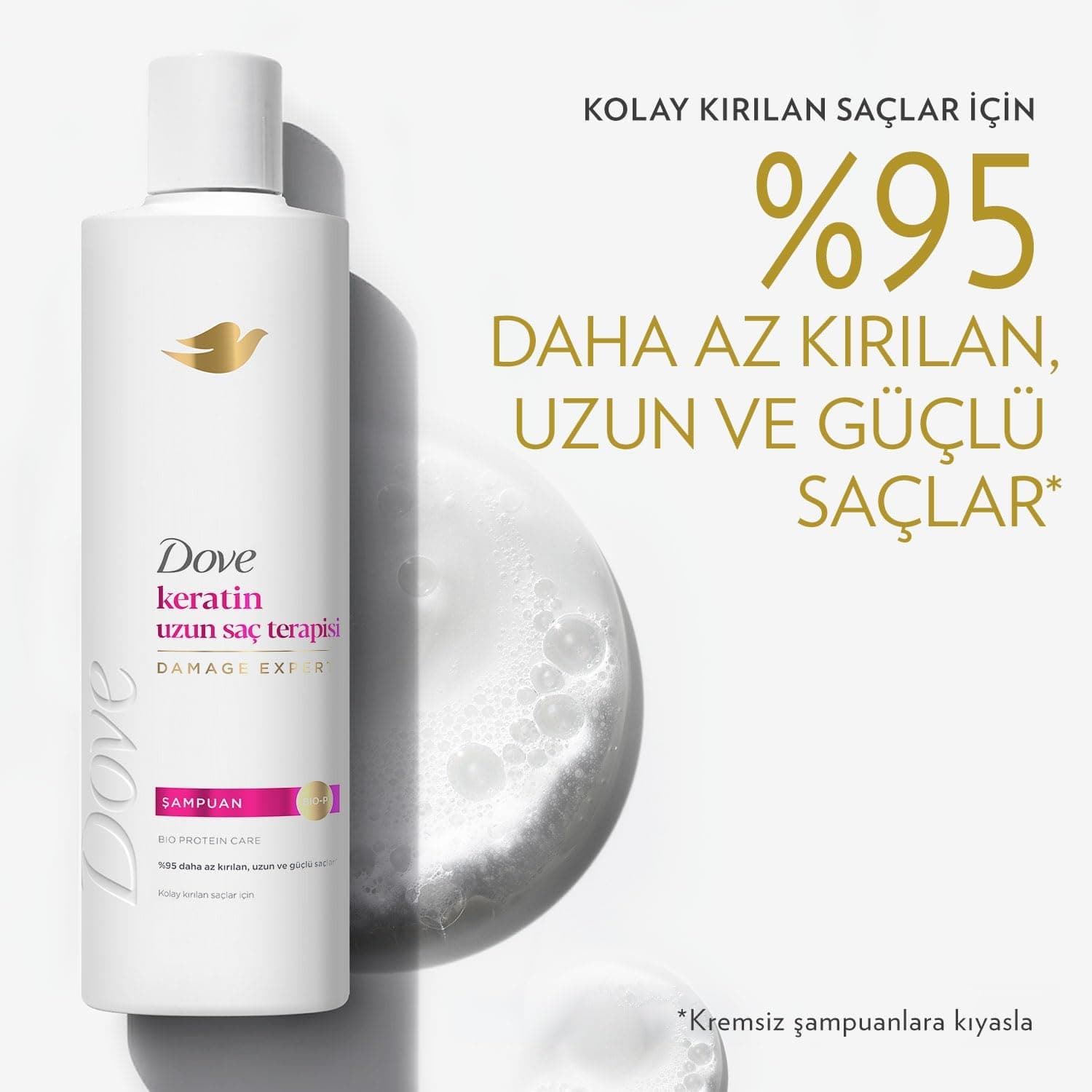 شامپو Dove کراتین تراپی موهای بلند 375 ml شامپو Dove کراتین تراپی موهای بلند 375 ml