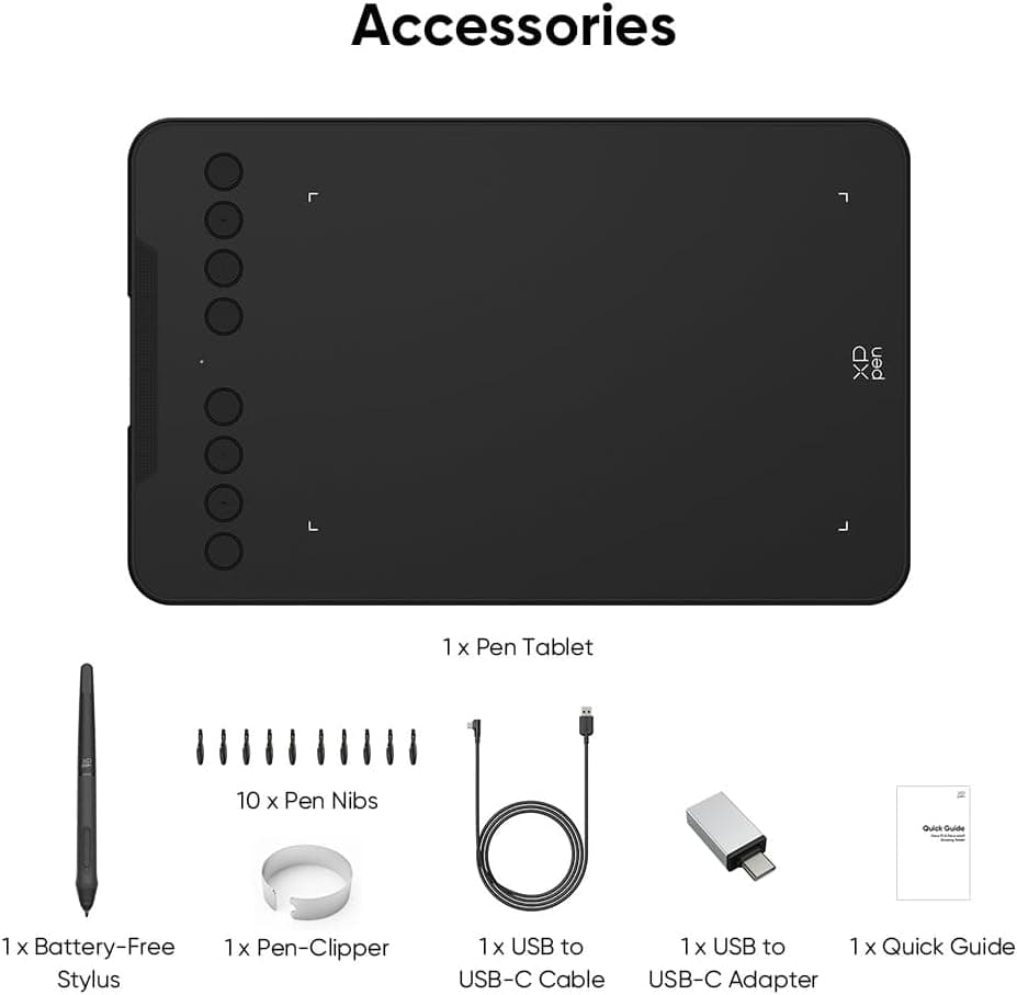 تبلت گرافیکی دیجیتال XPPen Deco Mini7 با قلم بدون باتری مشکی تبلت گرافیکی دیجیتال XPPen Deco Mini7 با قلم بدون باتری مشکی