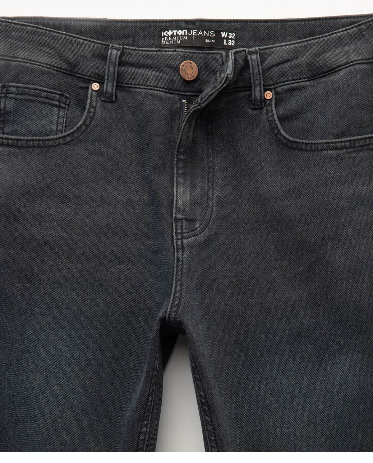 شلوار جین مردانه Koton نخی کمر معمولی Slim Fit مدل Brad Jean شلوار جین مردانه Koton نخی کمر معمولی Slim Fit مدل Brad Jean