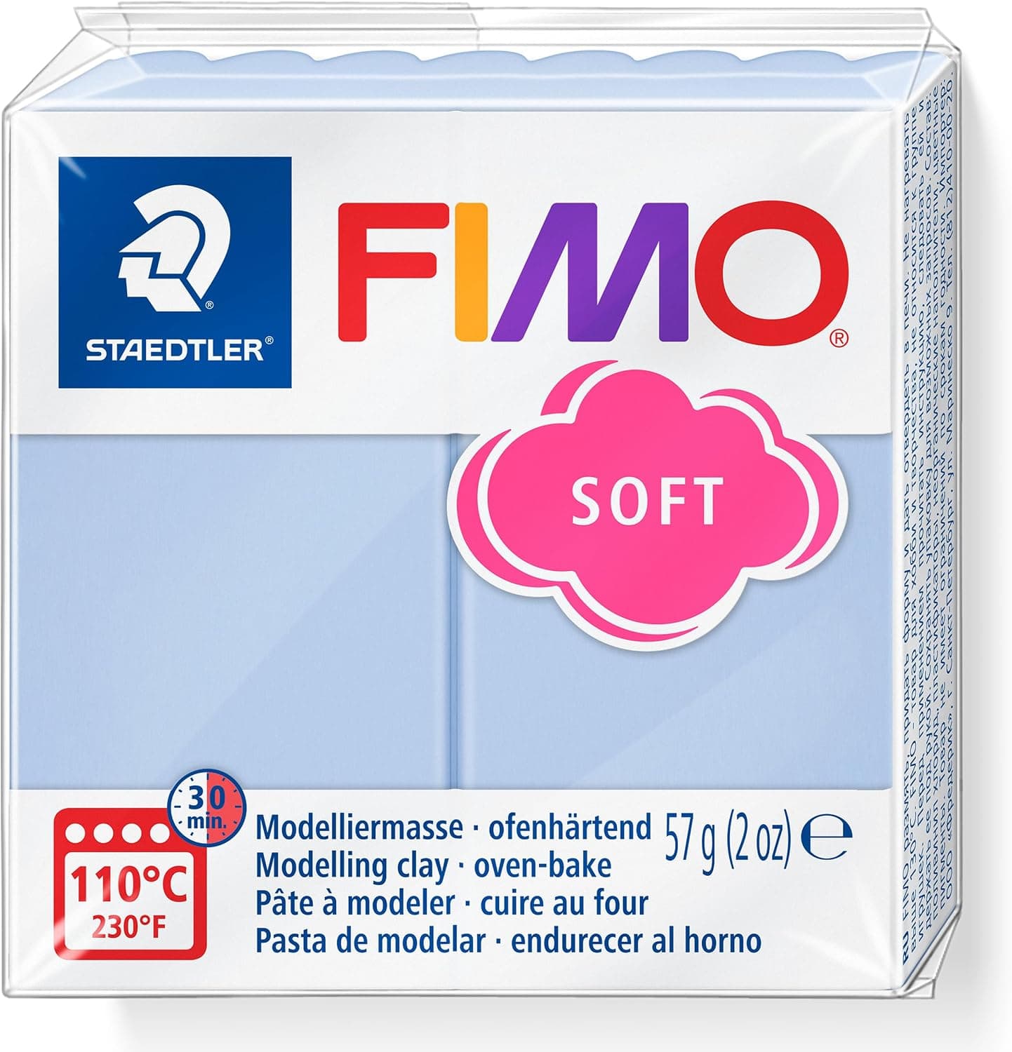 خمیر مدلسازی Staedtler Fimo Soft آبی روشن 57 gr مدل 8020-T31 خمیر مدلسازی Staedtler Fimo Soft آبی روشن 57 gr مدل 8020-T31
