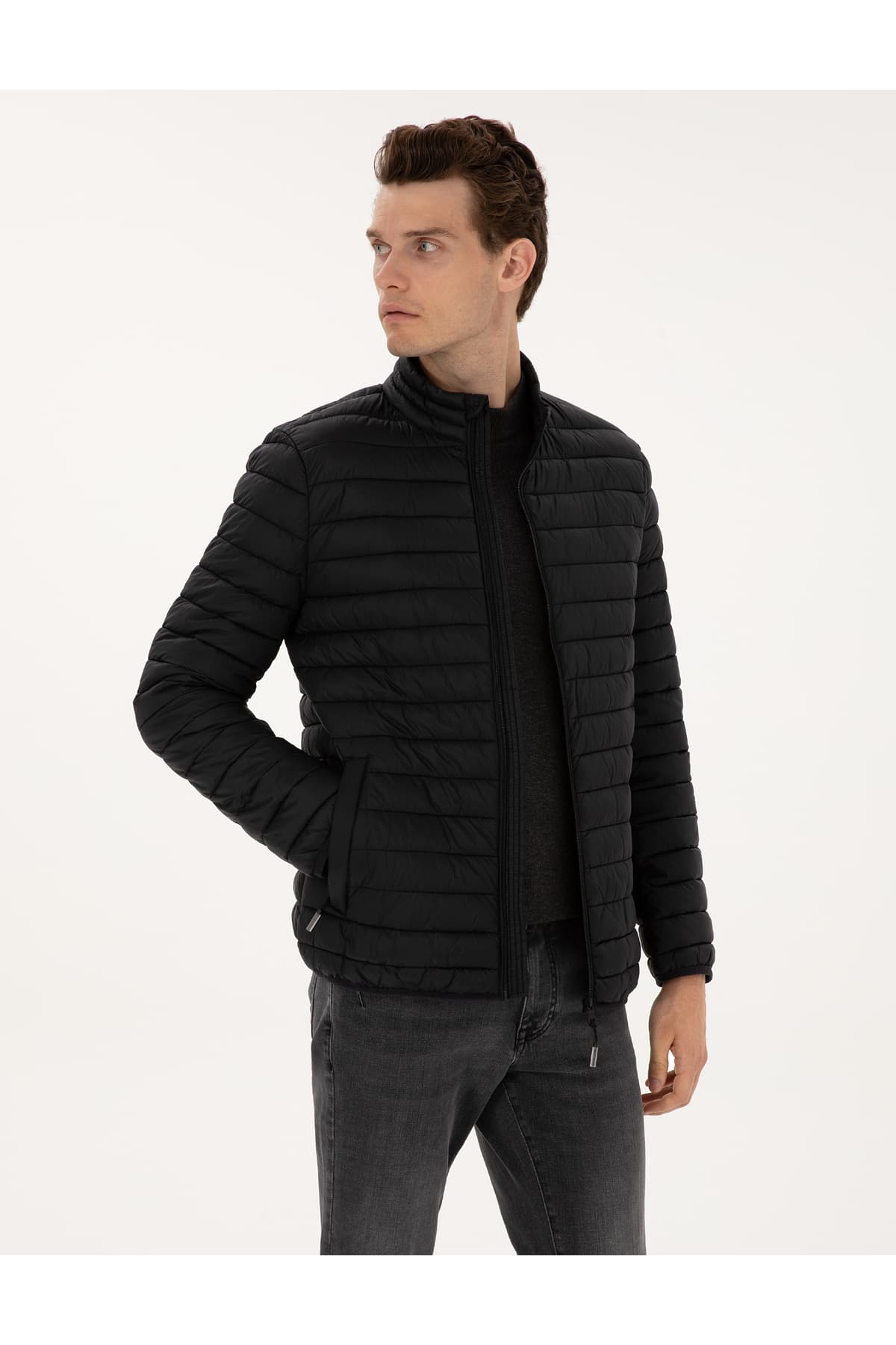 کاپشن مردانه Pierre Cardin مشکی کاپیتونه بیسیک مدل 50313921-VR046 کاپشن مردانه Pierre Cardin مشکی کاپیتونه بیسیک مدل 50313921-VR046