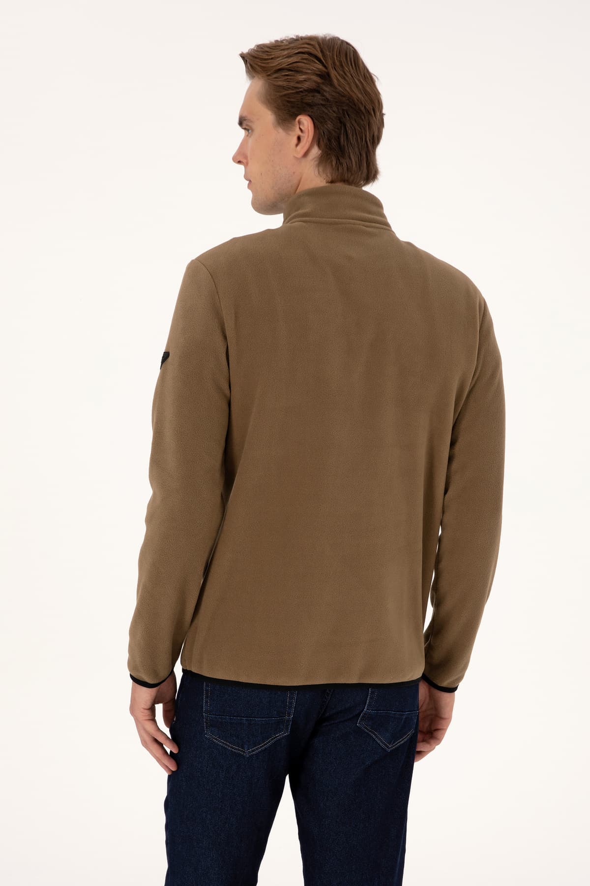 سوئیشرت مردانه U.S. Polo Assn. فیت معمولی پولار نیم زیپ خاکی مدل 50313777-VR027 سوئیشرت مردانه U.S. Polo Assn. فیت معمولی پولار نیم زیپ خاکی مدل 50313777-VR027