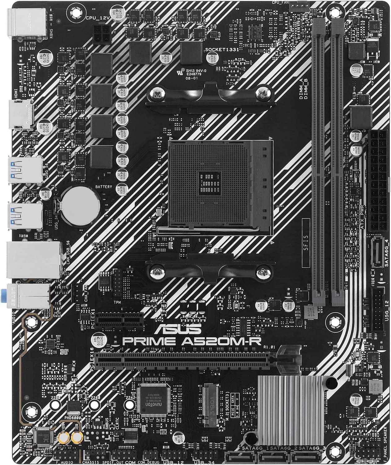 مادربرد ASUS مدل PRIME A520M-R سوکت AM4 چیپست AMD A520 حافظه DDR4 فرم فاکتور mATX مادربرد ASUS مدل PRIME A520M-R سوکت AM4 چیپست AMD A520 حافظه DDR4 فرم فاکتور mATX