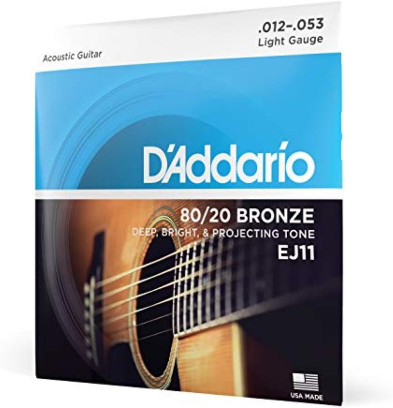 سیم گیتار آکوستیک D'Addario برنز 80/20 گیج سبک مدل EJ11 سیم گیتار آکوستیک D'Addario برنز 80/20 گیج سبک مدل EJ11