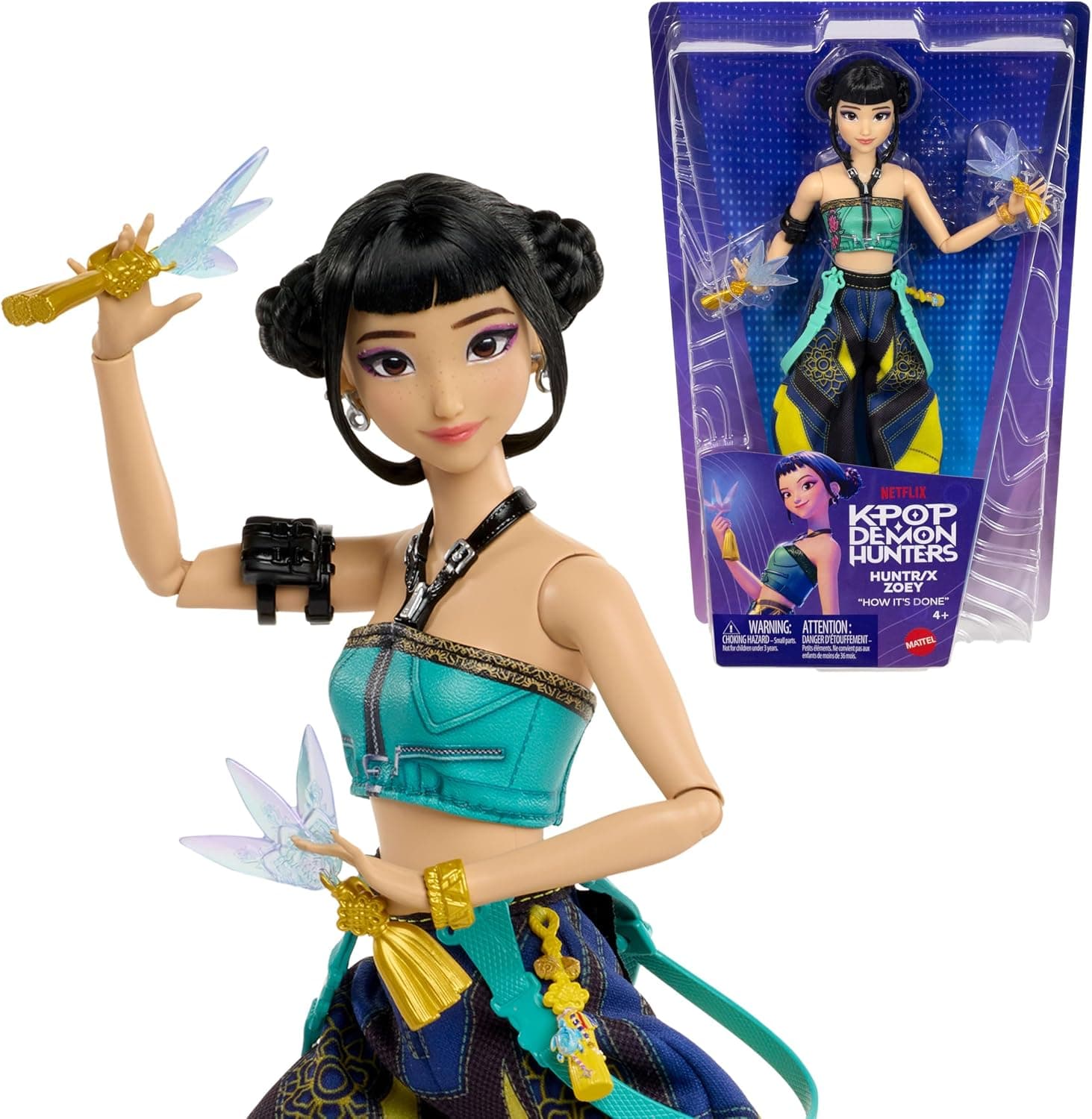 فیگور کاراکتر اصلی Mattel سری K POP Demon Hunters Jinu فیگور کاراکتر اصلی Mattel سری K POP Demon Hunters Jinu