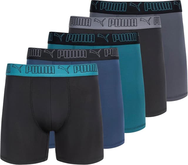 باکسر بریف مردانه PUMA عملکردی بسته 5 Pack باکسر بریف مردانه PUMA عملکردی بسته 5 Pack