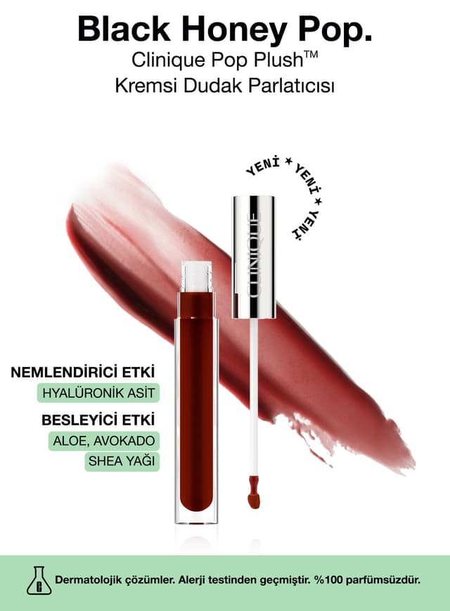 براقکننده لب کرمی Clinique Pop Plush نمدهنده Black Honey Pop 3.4ml براقکننده لب کرمی Clinique Pop Plush نمدهنده Black Honey Pop 3.4ml