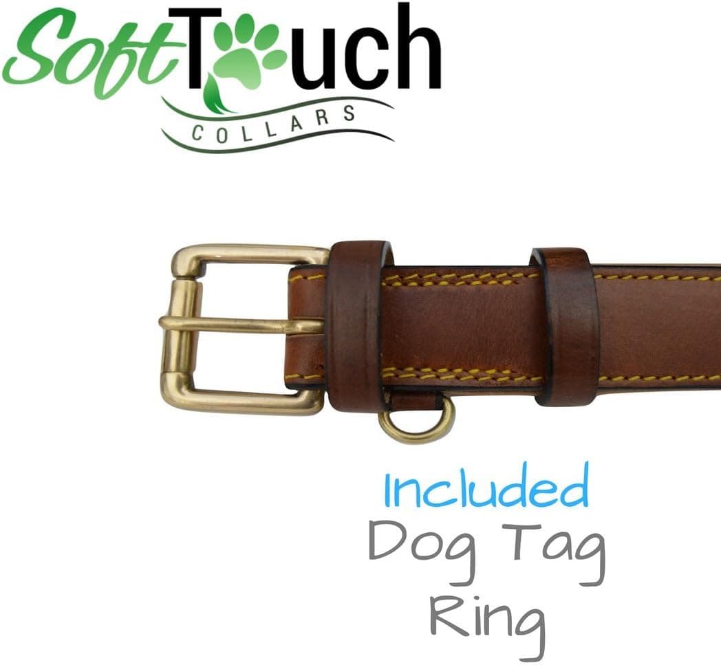 قلاده سگ مردانه Soft Touch Collars چرم اصل پدار قهوهای متوسط 50.8×2.5cm قلاده سگ مردانه Soft Touch Collars چرم اصل پدار قهوهای متوسط 50.8×2.5cm