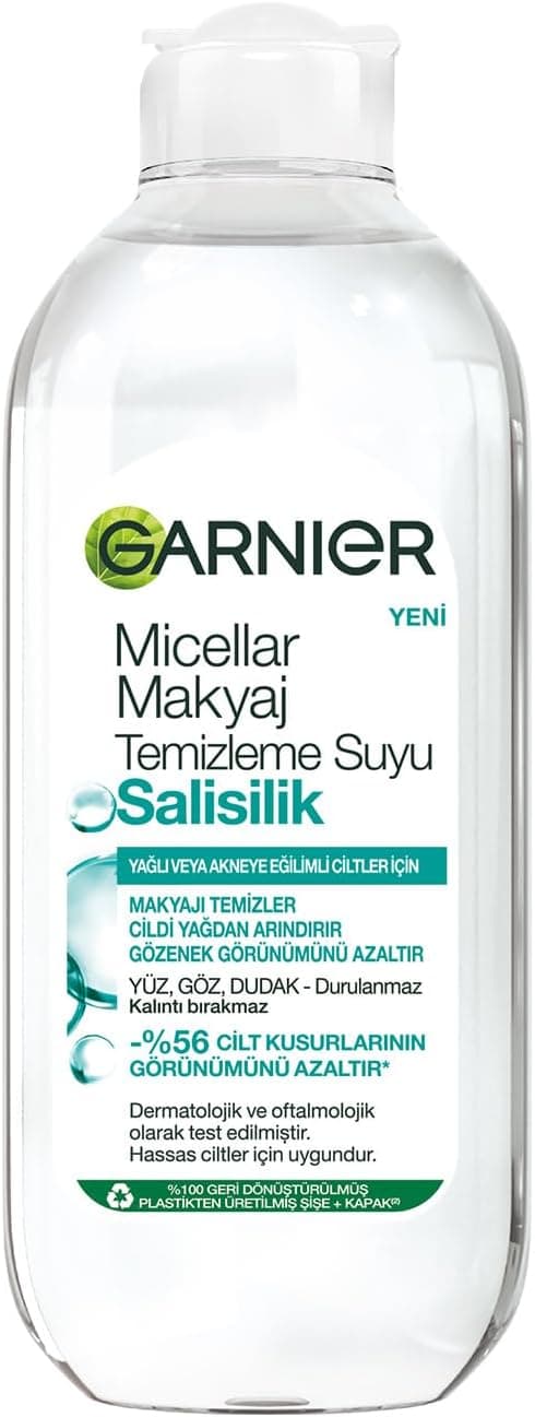 آب پاککننده میسلار آرایش Garnier Salicylic 400ml آب پاککننده میسلار آرایش Garnier Salicylic 400ml