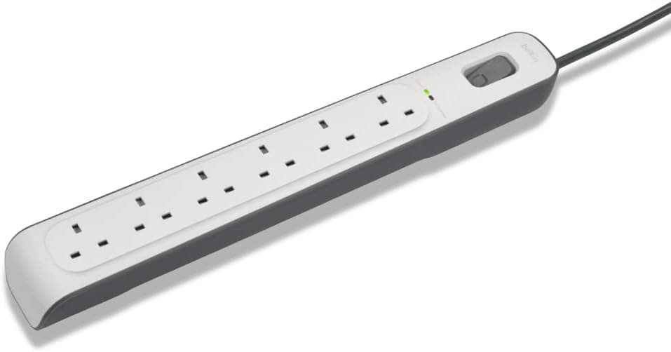 چندراهی برق Belkin ششپریز محافظدار با کابل 2 متری چندراهی برق Belkin ششپریز محافظدار با کابل 2 متری