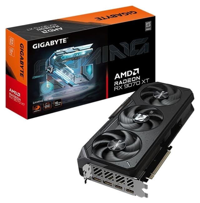 کارت گرافیک Gigabyte Radeon RX 9070 XT GAMING OC با حافظه 16GB و نورپردازی RGB باس 256bit مدل GV-R9070XTGAMING OC کارت گرافیک Gigabyte Radeon RX 9070 XT GAMING OC با حافظه 16GB و نورپردازی RGB باس 256bit مدل GV-R9070XTGAMING OC