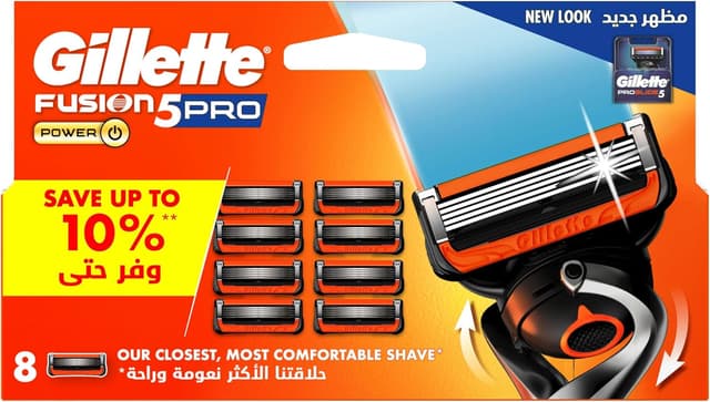 ریشتراش مردانه Gillette Fusion5 Pro Power با 8 تیغ یدکی ریشتراش مردانه Gillette Fusion5 Pro Power با 8 تیغ یدکی
