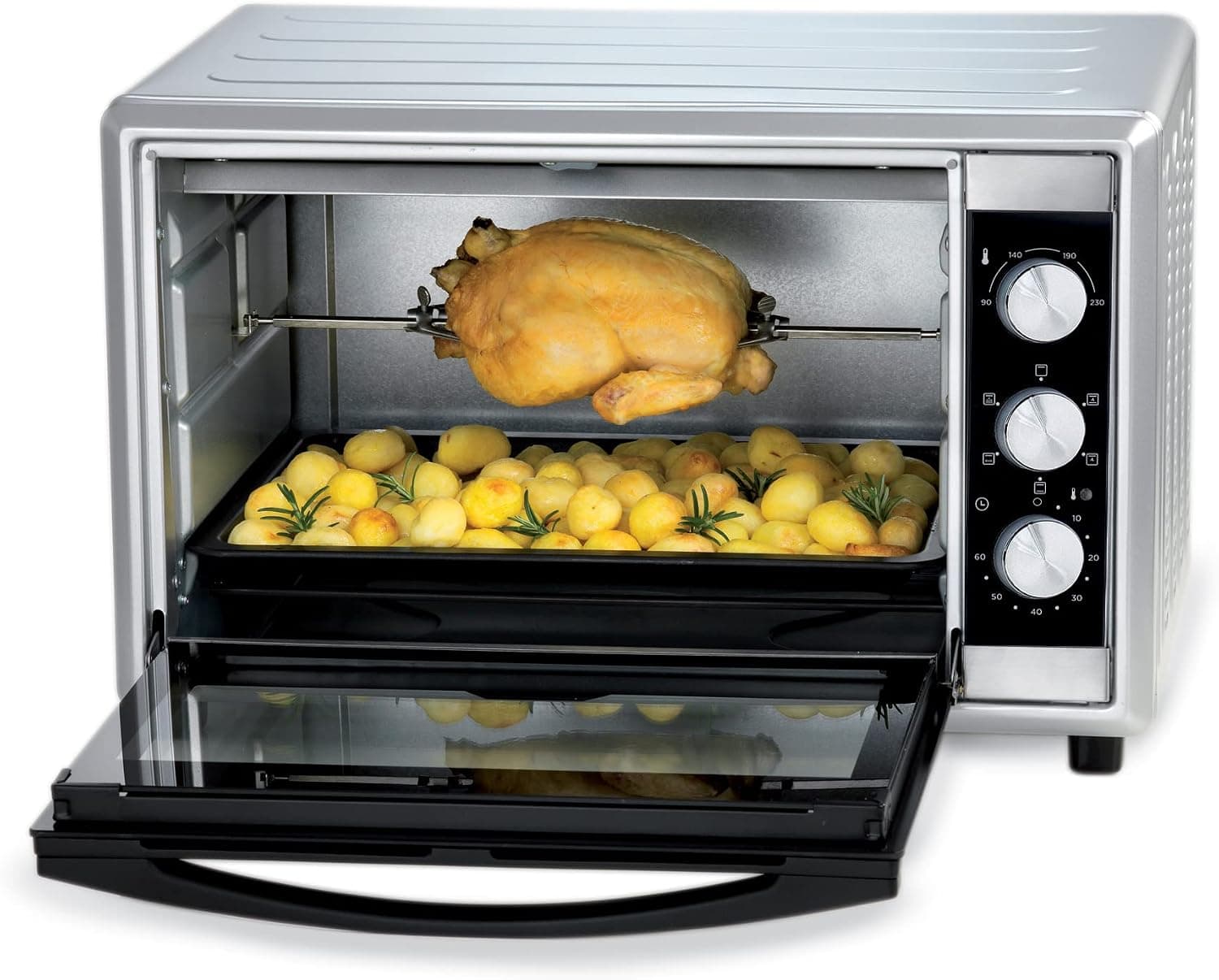 فر توستر Kenwood 45L با ظرفیت بزرگ و همرفتی مدل MOM45 نقرهای فر توستر Kenwood 45L با ظرفیت بزرگ و همرفتی مدل MOM45 نقرهای